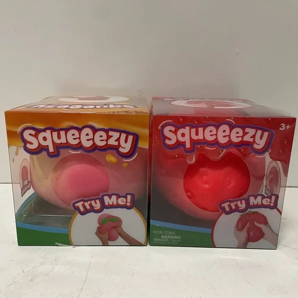 Viral Sunny Days Jumbo Squeezy Peach & Strawberry – Squishy Toy, Stress Relief